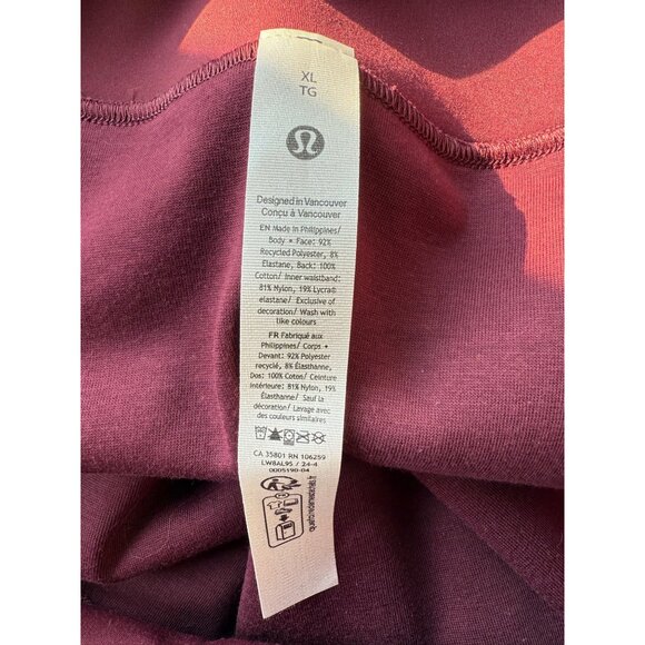 Lululemon Scuba High-Rise Mini Skirt Velvet XL Plush Stretch Garnet NWT LW8AL9S - Picture 7 of 16